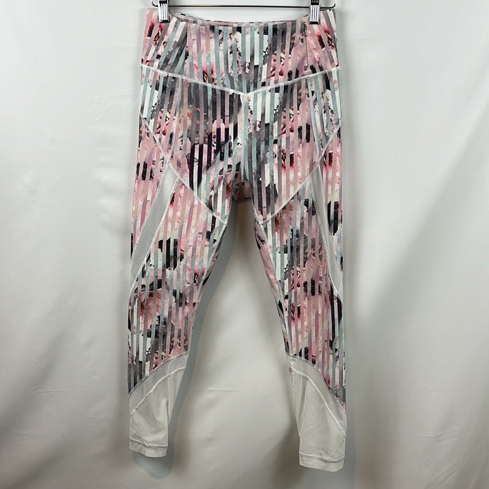 Calia‎ by Carrie Underwood Floral Luster Pastel Stripe Mesh Legging Size M - Picture 4 of 10